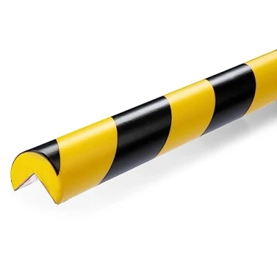 Image of Durable Corner Protection Profile C25R Self Adhesive Strip Has a Length of 1 Metre Pack 5 Yellow or Black