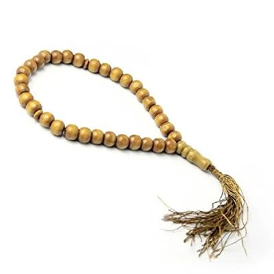 Image of 8mm Wooden Beads 33 Prayer Holding Rosary Islamic Tasbiha Birthday Gift for Crafts