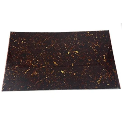 Image of KAISH 29x43cm Pickguard Blank Pick Guard Scratch Plate Material Sheet Dark Tortoise 3 Ply