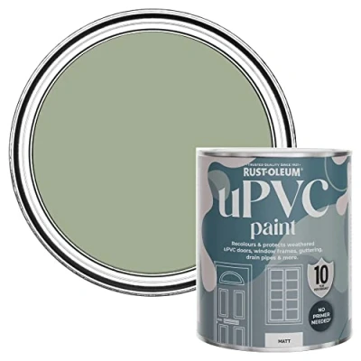 Image of Rust Oleum Green uPVC Door and Window Paint in Matt Finish Bramwell 750ml