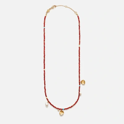 Image of Anni Lu Maroon Harmony 18k Gold Plated Necklace