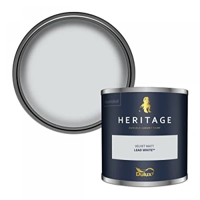 Image of Dulux Trade Heritage Velvet Matt Emulsion Lead White (5 Litre)