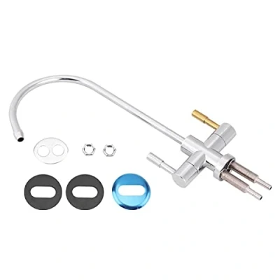 Image of Kuuleyn Free Reverse Osmosis Faucet for RO Drinking Water Systems, Brushed Nickel, 1/4&#039;&#039; Double Holes Sink Tap Chrome Filter