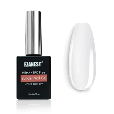 Image of FZANEST Builder Nail Gel Hema Free 15ml, Clear Hard for Strengthener Apex Extension LED UV Soak Off