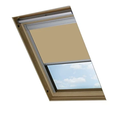Image of Bloc Skylight Blind for Velux Roof Windows Blockout, Fabric, Biscuit, 105x15x7 cm