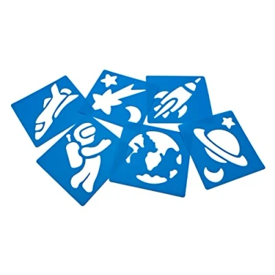 Image of Washable Plastic Stencils Space Themed Pack of 6