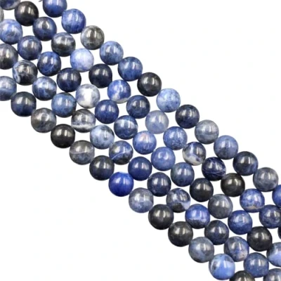 Image of AAA Natural Sodalite Gemstone 8mm Round Plain Beads 15&quot; Long Strand, for Jewelry Making, Beads,
