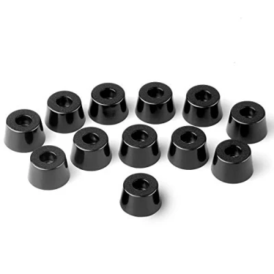Image of 12pcs 21x12mm Bumpers Pads Rubber Feet Black Color