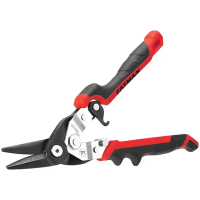 Image of Stanley Red Ergo Aviation Snips Left Cut 250mm (10in)
