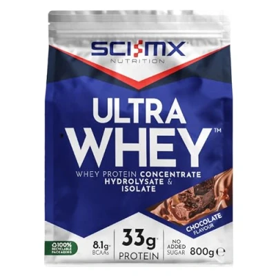 Image of SCI MX Ultra Whey Protein Muscle Building &amp; Recovery Powder With Naturally Occurring Glutamine Amino Acids Chocolate Flavour 800G 18 SERVINGS