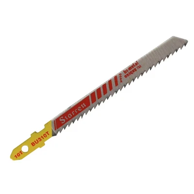 Image of Starrett Wood Cutting Jigsaw Blades 5 Pack BU310T Unified Shank Bi Metal Saw Tapered Blade Clean Cuts Compatible With Bosch Dewalt Hitachi Festool Milwaukee