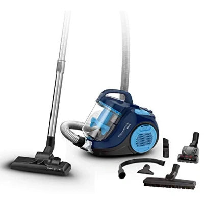 Image of Rowenta Swift Power Cyclonic Home &amp; Car Bagless Vacuum Cleaner, Compact Design, 99.98% Filtration, Technology, Blue