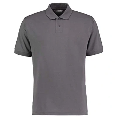 Image of Kustom Kit Mens Regular Fit Workforce Pique Polo Shirt (4XL) (Charcoal Grey)