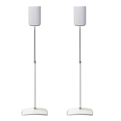 Image of Sanus WSSE1A2 W2 Adjustable Speaker Stands for Sonos Era 100 Pair White