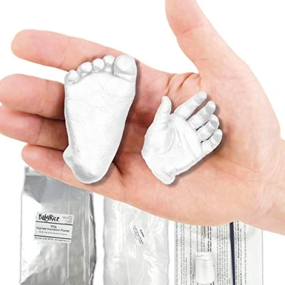 Image of Baby Casting Kit to Make 3D Hand and Foot Plaster Casts by BabyRice (White)