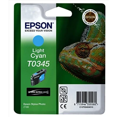 Image of Epson T0345 Original Light Cyan Ink Cart, Genuine, Amazon Dash Replenishment Ready