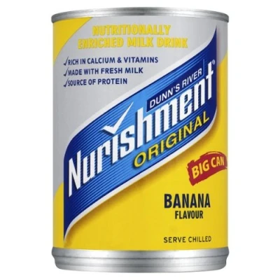 Image of Dunns River Nurishment Original Big Can Banana Flavour 12 x 400gram