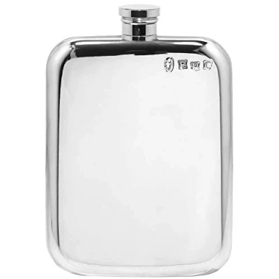 Image of English Pewter Company 6oz Plain Hip Flask [SF435]