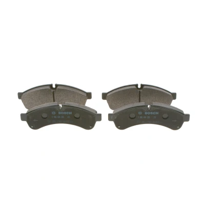 Image of D4060LC44A Brake pad set BOSCH 0 986 494 335 Low Metallic with anti squeak plate, mounting manual IVECO: Daily 6 Pritsche/Fahrgestell,
