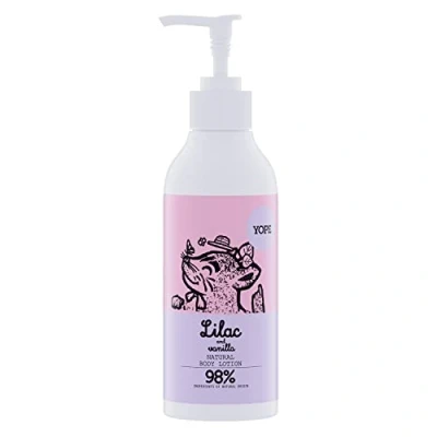 Image of YOPE Natural Body Lotion Vanilla Extract Lilac Hydrolate Manoi and Almond Oil Shea Butter Dry Skin Mositursing 98% ingredients Vanila 300ml