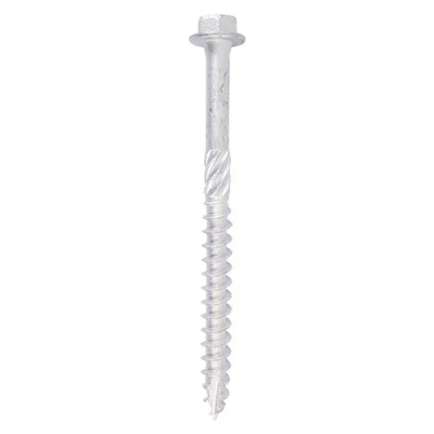 Image of 8x TIMCO Timber Frame Construction &amp; Landscaping Screws Hex Exterior Silver Organic 680INI Pack of 10