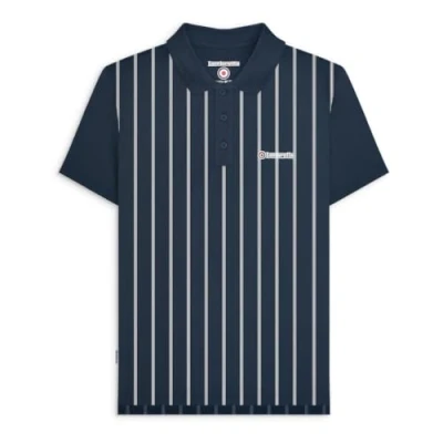 Image of Lambretta Mens Pins Polo Navy/White M