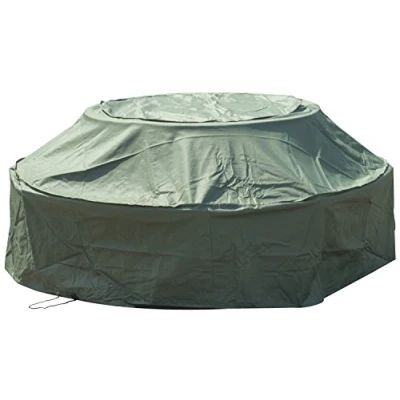 Image of Woodside 8 Seater Round Outdoor Garden Picnic Table Cover 1.15m 1.8m x 0.5m 0.76m/3.8ft 5.9ft 1.6ft 2.5ft