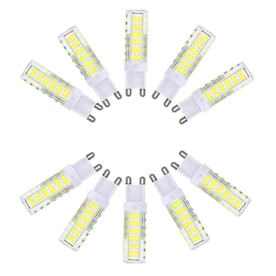 Image of OUKAIDE 10 Pack G9 LED Bulbs 7W 2835LEDs lamp AC220 240V Cool White 6000k Super Bright Bulb 600LM Beam Angle 360 Ceramic Base Non dimmable