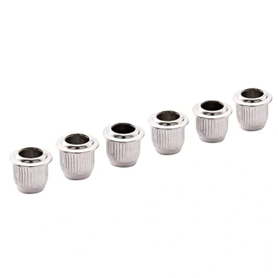 Image of Musiclily Pro 9mm Guitar Tuner Bushings for Electric Vintage Tuning Pegs Machine Heads, Chrome (Set of 6)