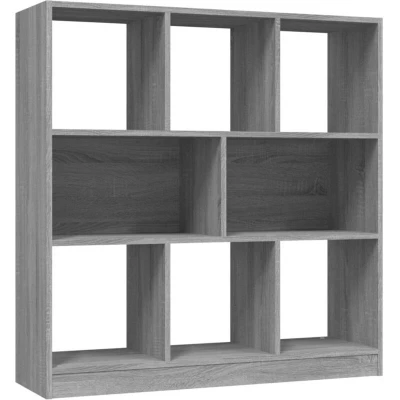 Image of vidaXL Modern Free standing Book Cabinet Grey Sonoma Engineered Wood Ideal for Living Room, Bedroom, or Office