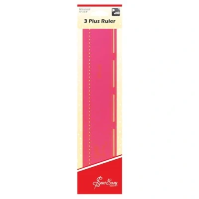 Image of Sew Easy Strip Bias Ruler Quilting &amp; Patchwork Rule for Applique Sewing, Transparent Acrylic Non Slip, 30.5 x 6.4cm/ 12 2.5