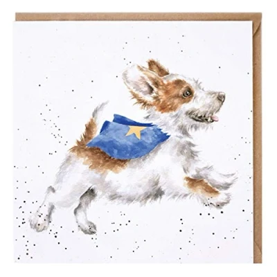 Image of Wrendale Designs &#039;Super Dog&#039; Artistic Blank/Birthday Greeting Card