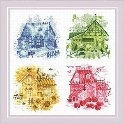 Image of RIOLIS Counted Cross Stitch Kit 11.75&quot;X11.75&quot; Happy Street