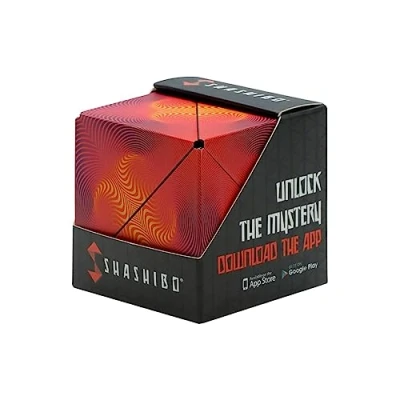 Image of SHASHIBO Shape Shifting Box Award Winning, Patented Fidget Cube w/ 36 Rare Earth Magnets Transforms Into Over 70 Shapes (Optical Illusion)