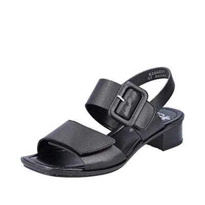 Image of Rieker Women&#039;s 62663 Sandal, Schwarz, 6.5 UK