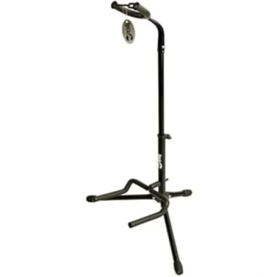 Image of RockJam GS 001 Universal Portable Vertical Guitar Stand for Acoustic Guitar, Electric &amp; Bass Black