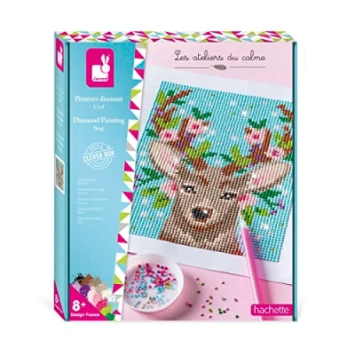 Image of Janod J07948 Deer Diamond Painting Embroidery, Multicolor