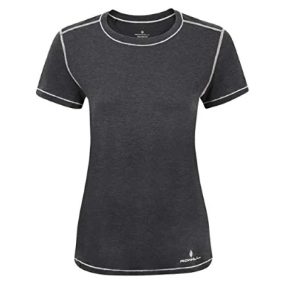Image of Ronhill Women&#039;s Wmn&#039;s Life Tencel S/S Tee, Black Marl, size: 16