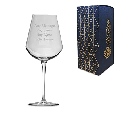 Image of Personalised Engraved 380ml Inalto Uno Wine Glass, Gift Boxed, Perfect for Any Lover