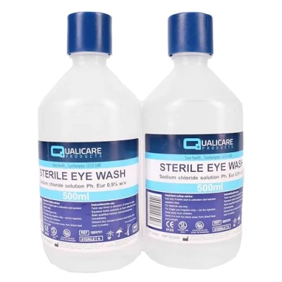Image of Pack of 2 500Ml Bottles Sterile Saline Eyewash Solution