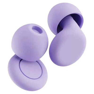 Image of OPEIIN Ear Plugs for Sleep Purple Flexible Silicone Superior Hearing Protection, Ultra Soft Reusable Noise Reducing Earplugs Sleep, Focus, Travel Custom Fit with 8 Tips in XS/S/M/L 28dB