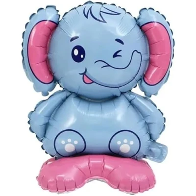 Image of Elephant Standing Animal Foil Balloon, 50cm