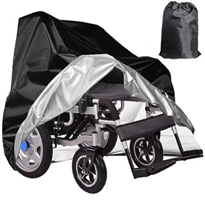 Image of Wheelchair Cover,Electric Cover,Wheelchair Cover for Storage,Waterproof Mobility Scooter Cover, Outdoor Protector from Dust Dirt Snow Rain Sun Rays,Rolling Walker (Large Size)