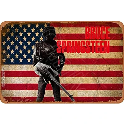 Image of Cimily Bruce springsteen Poster Tin Retro Sign Vintage Plaque Wall Decor for Bar Cafe Garden Bedroom Office Hotel 20x30 Cm