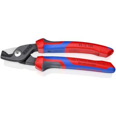 Image of Knipex StepCut Cable Shears burnished, with multi component grips 160 mm 95 12