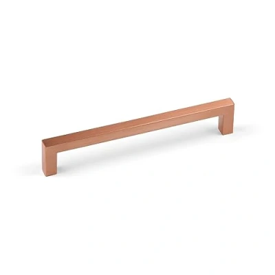 Image of 160mm Satin Copper Kitchen Cupboard Handle Square Rose Gold Cabinet Drawer Pull Wardrobe Furniture Replacement Upcycle