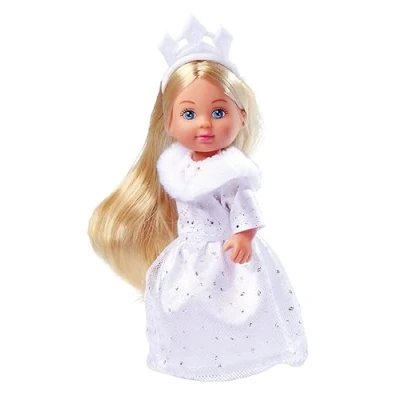Image of Simba Evi Love Dream Princess Toy Doll in Dreamy Winter Dress with Fur Trim and Glitter Elements, 12 cm, from 3 Years