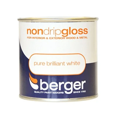 Image of Berger Non Drip Gloss Brilliant White Paint 250ml