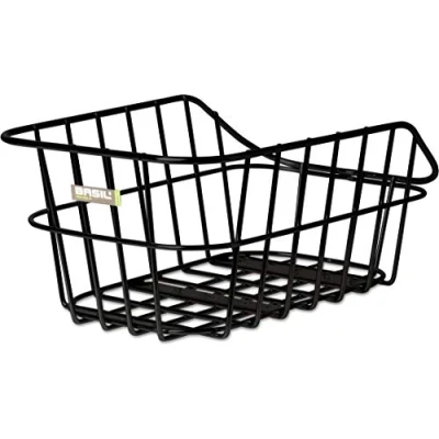 Image of Basil Bicycle Basket Cento Aluminum , Black 11189