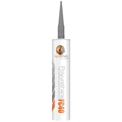 Image of CROMAR Alpha Chem Polyurethane FC40 Fast Curing High Elasticity Sealant for Building and Construction 300ml Cartridges Grey